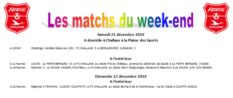 Planning match FC CHALLANS